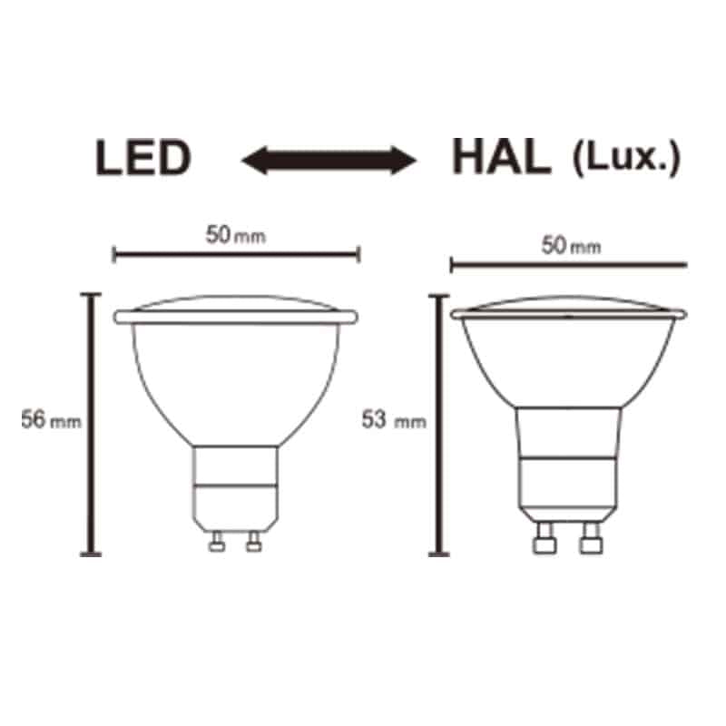 Mantra Bombillas Gu10 LED GU10 7W 3000K 540lm DIM blanco R09258