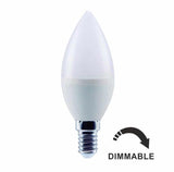 ALG Bombilla Led Vela Mate E14 7W  5000K Regulable Dimmable