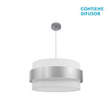 Fabrilamp Bremen Lámpara de techo colgante Cromo/blanco-plata 2xe27 (regx50d) 66495020