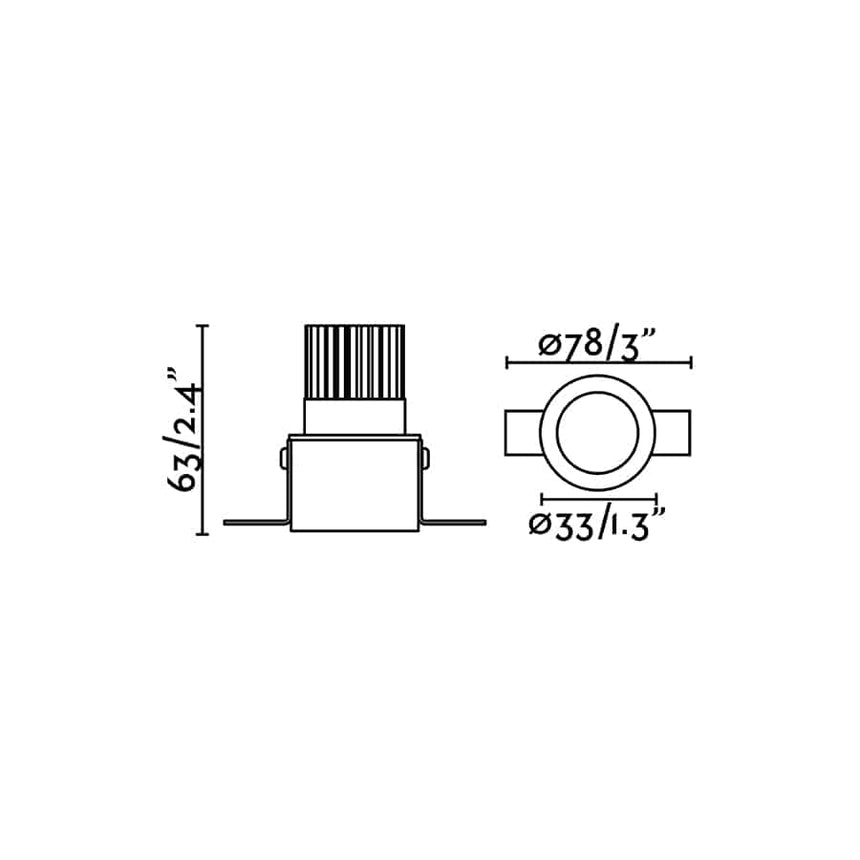 Faro FOX Empotrable negro trimless 2700K 25° 2101102