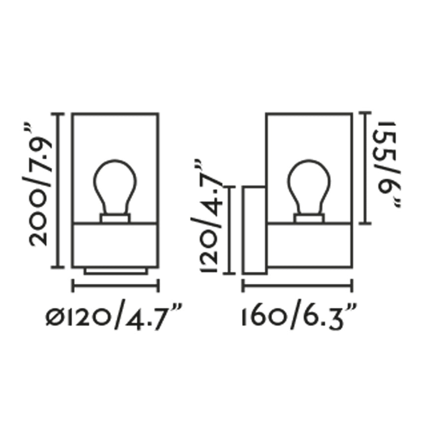 Faro KILA Lámpara aplique gris oscuro ahumado 71744