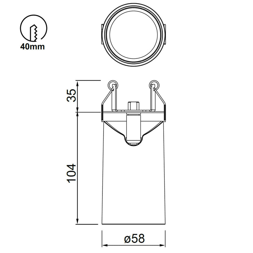 Mantra Sal Foco Empotrable orientable blanco 8295