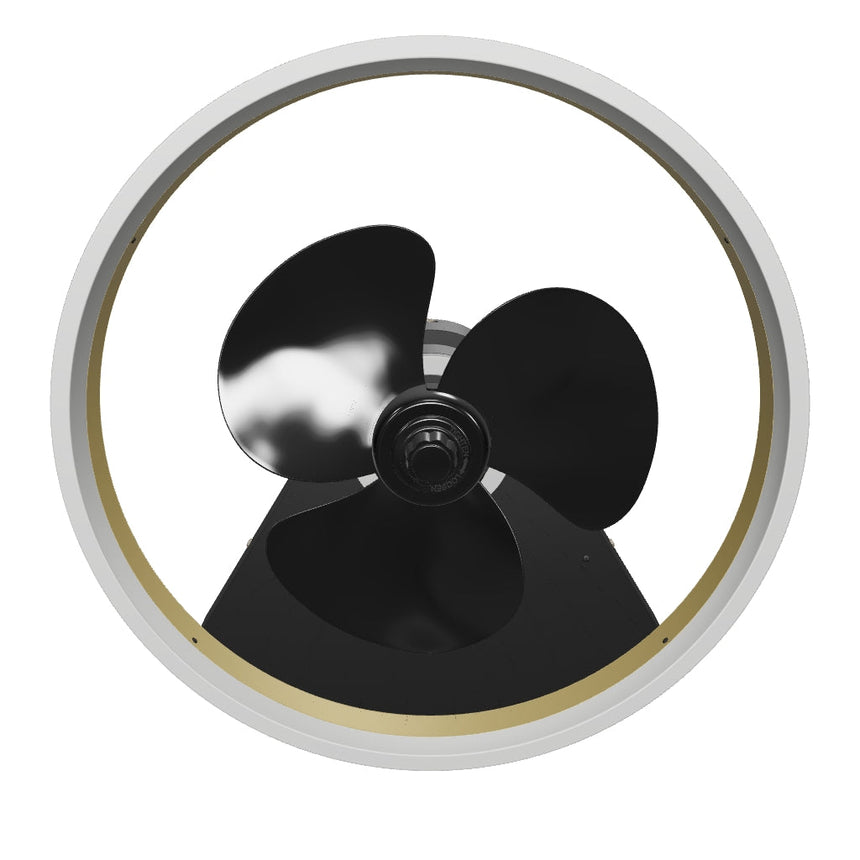 Trio Borgholm Ventilador LED de metal estera negra R67083132