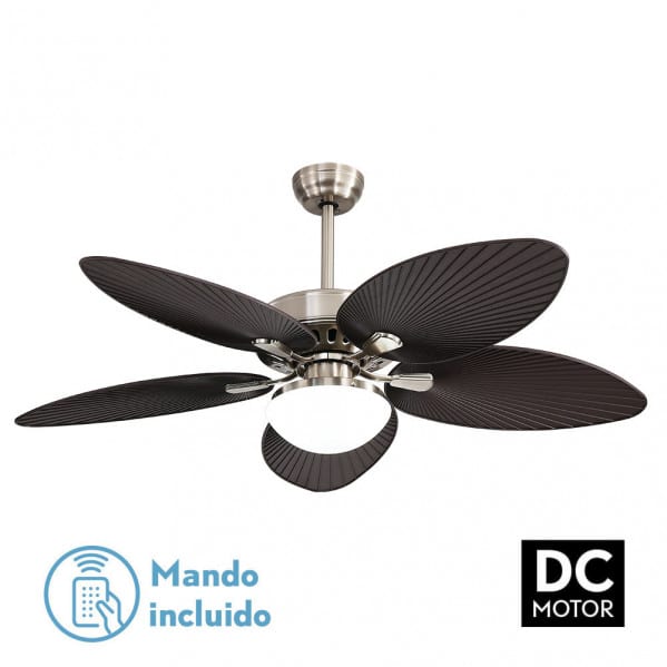 Fabrilamp Borasco Ventilador Dc 24w Niq/marrón 5 Asp.6 Vel 132d Remoto.memor.y Temp.3000-4000-6000k 173191534