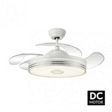 Fabrilamp Matanuska Ventilador DC 72w 7200lm Blanco Bluetooth 108cm 4 Aspas 142791401