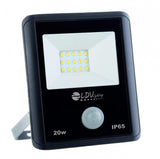 LDV Proyector LED SMD 20w 1800lm 120º 6000K IP65 NEGRO C/SENSOR