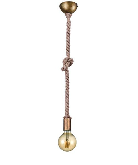 Trio ROPE 310100104 Colgante Vintage cuerda bronce viejo