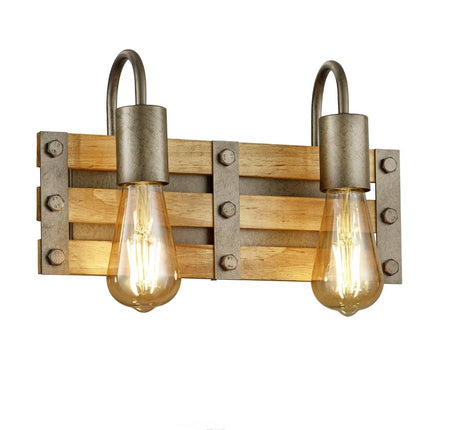 Trio KHAN 205570267 Aplique 2 luces madera