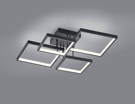 Trio Lighting Sorrento 627710432 Plafón Metal estera negra